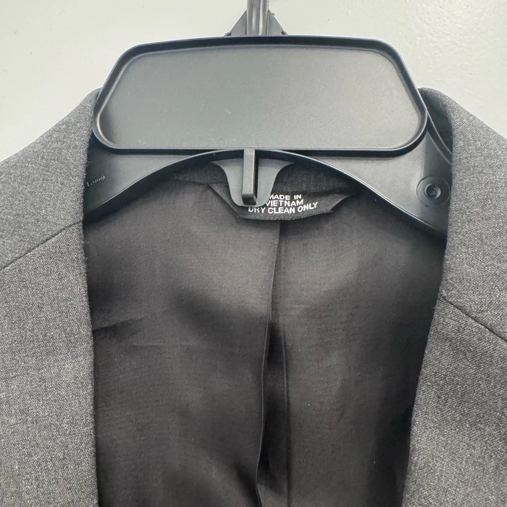 Haggar Dark Charcoal Gray Two-Button Suit Jacket